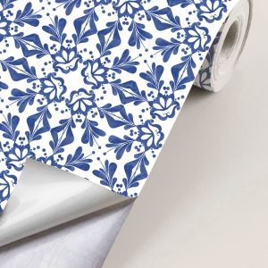 Contact Paper - Floral Azul / Peel and Stick