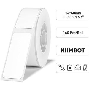 Etiquetas autoadhesivas NIIMBOT Serie  D11 / D110 / D101 14 x 40mm / 160 piezas / Blanco